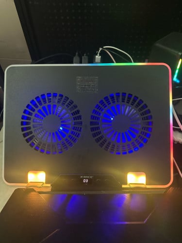RGB laptop stand and  cooling fan