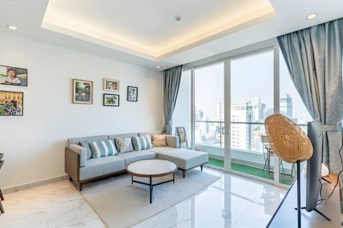 𝐅𝐨𝐫 𝐑𝐞𝐧𝐭: 2-Bedroom Apartment – BKK1, 18th Floor