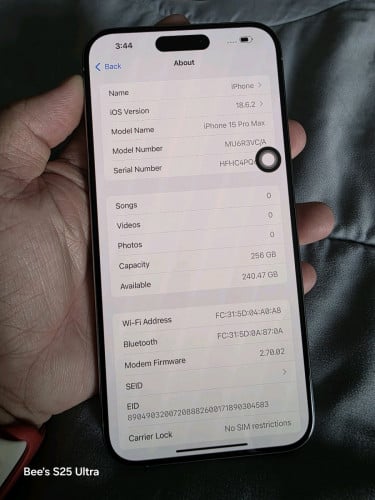 15 Pro Max 256g ស្អាត