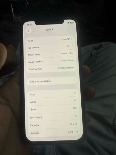 iPhone 11 Pro 256g baybass ប្រើបាន តែ fiwi