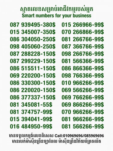 Smart លេខសម្រាប់អាជីវកម្ម