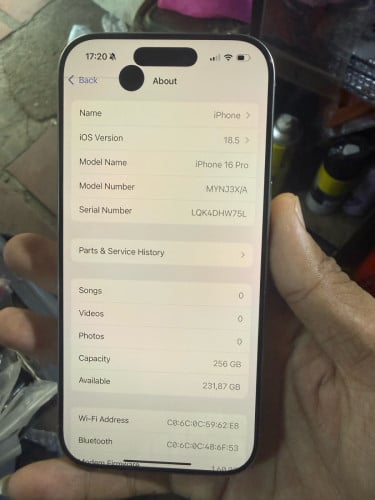 លក់16pro X/A 256g​ pass wifi &sim ស្កែន​ ជាំអេក្រង់តិច​ប្រេីអែមល្អចង់បានឆាត