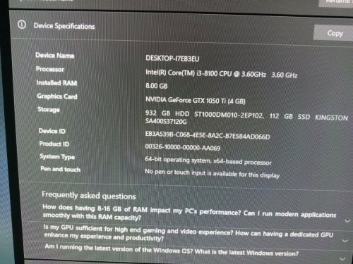 លក់មួយឈុតហ្មងម៉ូនីទ័រ24  GTX 1050ti(4GB)230$ចចារ