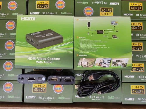 - HDMI Video Capture 4K USB 2.0 Audio (Green) អីវ៉ាន់មាននៅក្នុងស្តុកស្រាប់បងៗ📩