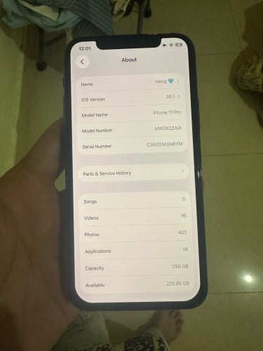 11pro 256g baybass ប្រើបាន តែ fiwi