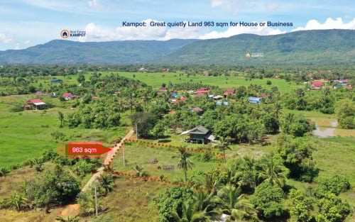 Kampot - កំពត៖ ដីដ៏អស្ចារ្យ - ៩៦៣ ម៉ែត្រការ៉េ - wonderful 963 sqm