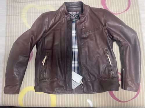 KUSHITANI Genuine Leather Motorcycle Jacket – Brown (Used Only 2 Times)