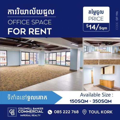 Office for rent at Toul Kork ,TK  (OF-196)