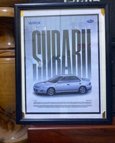 Poster + Frame ទំហំធំខ្នាតA3🖼️ 🏎️🔥Subaru WRX