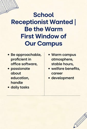 School Receptionist Wanted