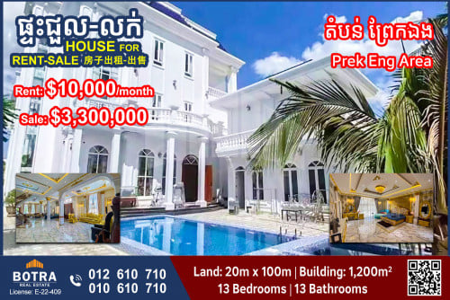Single Villa for Rent-Sale in Prek Eng Area