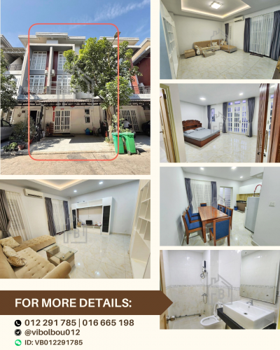 Townhouse 4 Bedrooms for RENT near AEON Mall 2_Sen Sok