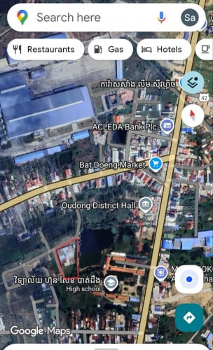 ដីតម្លៃពិសេសមិនងាយមាន ក្រោយផ្សារបាត់ដឹង ស្រុកឧដុង្គ ខេត្តកំពង់ស្ពឺ