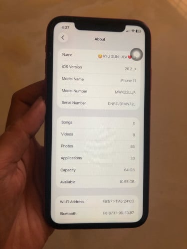 លក់​ iphone 11 64g 170$ នៅស្អាត​ 99%​ ប្រេីបាន3ខែ​