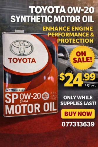 ប្រេងម៉ាសុីន TOYOTA 0W-20 Fully Synthetic