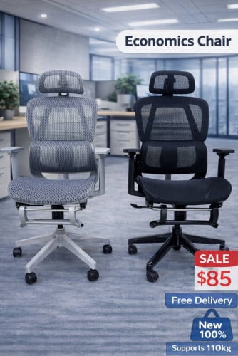 🛎️កៅអីការិយាល័យ Mesh Ergonomic មានខ្នើយក្បាល Ergonomic Mesh Office Chair with Headrest🔥