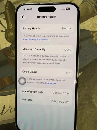 16 plus 128G សុីម2 lock ESIM 🔋100%