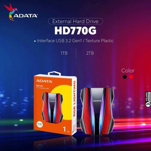 HDD External Drive HD770G Brand Adata ថ្មីប្រអប់ អីវ៉ាន់មាននៅក្នុងស្តុកមានធានារយះពេល1ឆ្នាំពេញ 📩