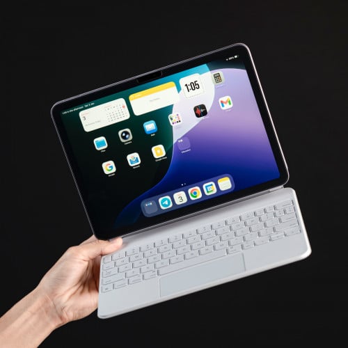iPad Air 11-inch (M3) មានKeyboard Original 💯 ស្អាត 99%  Storage: 512GB Color:Purple : Magic Keyboard