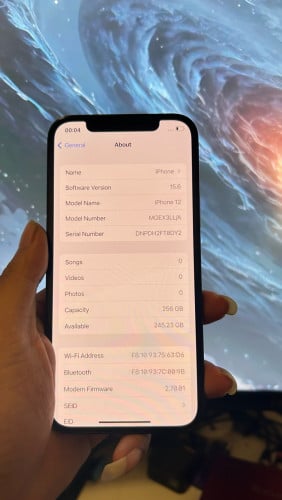 Iphone 12 256G battery 🔋 86 % សំណុំហ្ស៊ីន មិនមែន Online phone