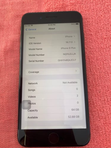 iPhone 8plus 64G  Bypass Sim តម្លៃ 50$