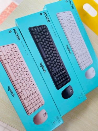 Logitech MK250 Compact Bluetooth® Wireless Combo - Off-white ✅✅