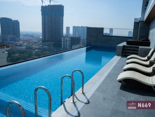 N669 | Serviced Apartment 2 Bedrooms with Gym, Pool, Cleaning For Rent