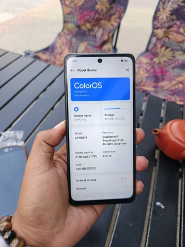 Oppo A3X sim2 ram4G 64G /. global សានុំ/ 9697%