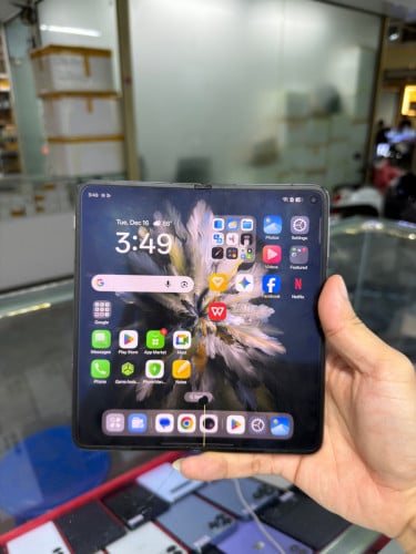 Oppo Find N3 Black Global Sim2 Ram16GB HD512GB Phone Condition 90% , ជាំអេក្រង់ក្នុង&ឆ្នូត១ខ្សែ