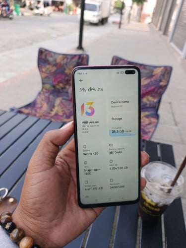 Redmi k 30 sim2 ram8G 128G /.global / ប្រេះខ្នងក្រោយ