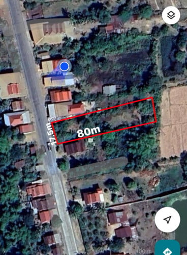 ដីលក់ ទំហ៊ំ 17.5mX80m(ប្លង់រឹង)️ទីតាំងស្ថិតនៅភូមិសណ្តាន់ឃុំសណ្តាន់ស្រុកសំបូរខេត្តក្រចេះ