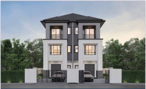 វីឡាភ្លោះSE សម្រាប់លក់ នៅបុរីជីបម៉ុង ហ្រ្គេន លែនម៉ាកផ្លូវ 271 Mega Mall ( A-01 )