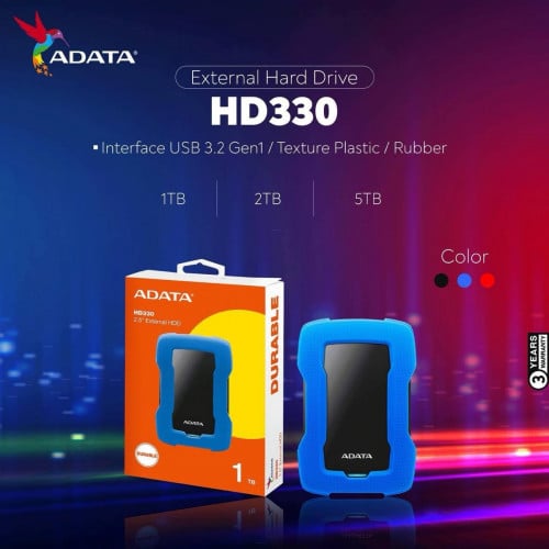 External HDD Drive HD 330 Brand Adata ថ្មីប្រអប់ អីវ៉ាន់មាននៅក្នុងស្តុក មានធានារយះពេល1ឆ្នាំពេញ 📩