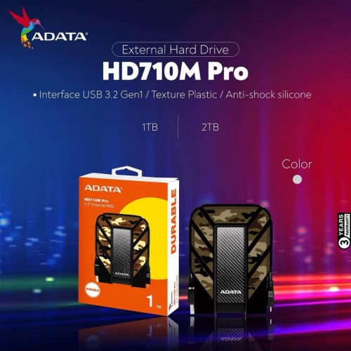 External HDD Drive HD 710 Pro Brand Adata ថ្មីប្រអប់ មានធានារយះពេល1ឆ្នាំពេញ 📩