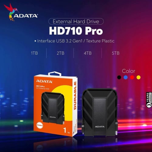 External HDD Drive HD 710 Pro Brand Adata ថ្មីប្រអប់  មានធានារយះពេល1ឆ្នាំពេញ 📩
