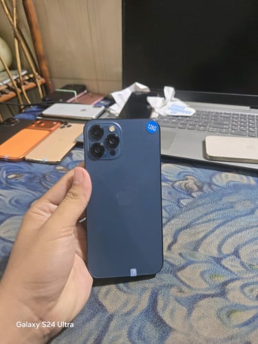 IPhone 12 Pro max 128G សំណុំស៊ីន ស្អាត98% 325$