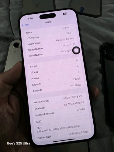 iPhone 15 Pro Max 256g LL