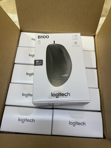 USB Mouse Logitech B100 Original ថ្មីគុណភាពល្អ​(5$)