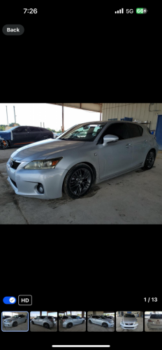 មកថ្ងៃទី 03/02/2026 Lexus CT200H USA 🇺🇸 ទឹកប្រាក់ស្អាត 2012” Option Full F Sport Premium