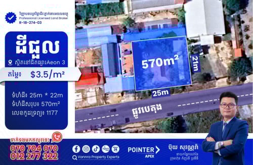 ដីជួលនៅជិតផ្សារAeon3