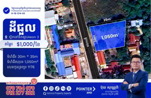 ដីជួលនៅជិតផ្សារAeon3