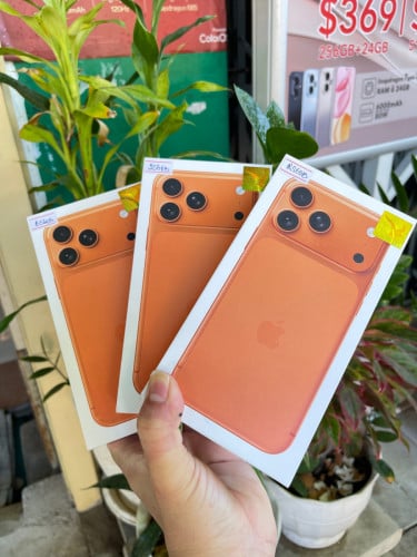 17 Pro Max X/A Falcon ធានា1ឆ្នាំ no active Orange & Blue ថ្មីប្រអប់តម្លៃពិសេសជូនើ