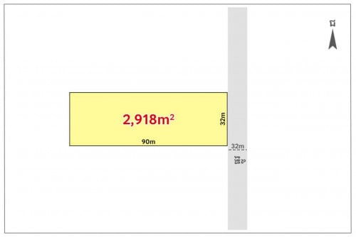 Land for Sale (32mx90m) along main road 32m, New Airport