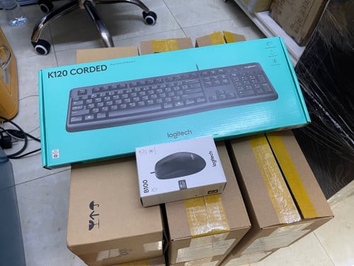 Logitech Keyboad & Mouse Original ថ្មីគុណភាពល្អ
