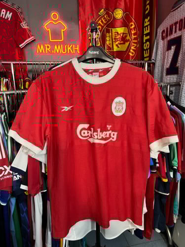 Original vintage Reebok Liverpool F.C. 1998-2000 home soccer jersey
