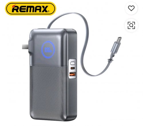 REMAX CP-5 Wall Plug Power Bank with 35W Type-C Telescopic Cable (charger)