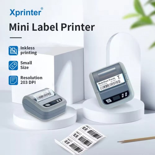 Xprinter XP-P323B 80mm Portable Mobile Printer Barcode Sticker Printer for Mobile Phone Mini Barcode