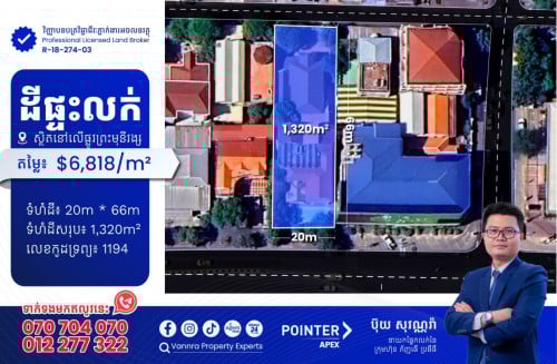 ដីនិងផ្ទះលក់នៅលើផ្លូវព្រះមុនីវង្ស