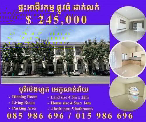 ផ្ទះអាជីវកម្មលក់បន្ទាន់ ផ្លូវធំ