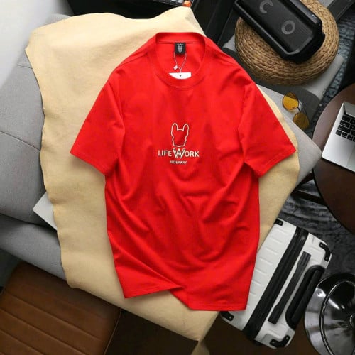 អាវយឺតដៃខ្លីពណ៍ក្រហម Chinese new year